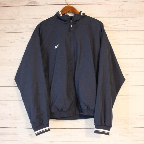 Reebok Other - Reebok Dark Blue Windbreaker Lightweight Jacket M